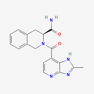 (3S)-2-(2-methyl-1H-imidazo[4,5-b]pyridine-7-carbonyl)-3,4-dihydro-1H-isoquinoline-3-carboxamide