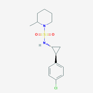 N-[(1R,2S)-2-(4-chlorophenyl)cyclopropyl]-2-methylpiperidine-1-sulfonamide