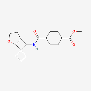 Methyl 4-(spiro[2-oxabicyclo[3.2.0]heptane-7,1'-cyclobutane]-6-ylcarbamoyl)cyclohexane-1-carboxylate