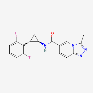 N-[(1R,2S)-2-(2,6-difluorophenyl)cyclopropyl]-3-methyl-[1,2,4]triazolo[4,3-a]pyridine-6-carboxamide