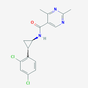 N-[(1R,2S)-2-(2,4-dichlorophenyl)cyclopropyl]-2,4-dimethylpyrimidine-5-carboxamide