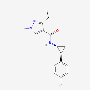 N-[(1R,2S)-2-(4-chlorophenyl)cyclopropyl]-3-ethyl-1-methylpyrazole-4-carboxamide