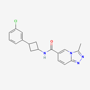 N-[3-(3-chlorophenyl)cyclobutyl]-3-methyl-[1,2,4]triazolo[4,3-a]pyridine-6-carboxamide