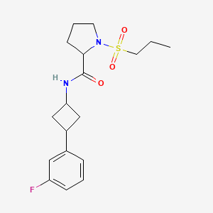 N-[3-(3-fluorophenyl)cyclobutyl]-1-propylsulfonylpyrrolidine-2-carboxamide