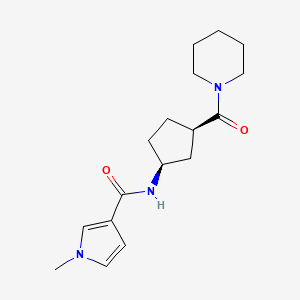 molecular formula C17H25N3O2 B7334600 1-methyl-N-[(1S,3R)-3-(piperidine-1-carbonyl)cyclopentyl]pyrrole-3-carboxamide 