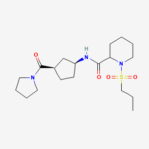 1-propylsulfonyl-N-[(1S,3R)-3-(pyrrolidine-1-carbonyl)cyclopentyl]piperidine-2-carboxamide