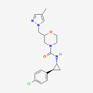 N-[(1R,2S)-2-(4-chlorophenyl)cyclopropyl]-2-[(4-methylpyrazol-1-yl)methyl]morpholine-4-carboxamide