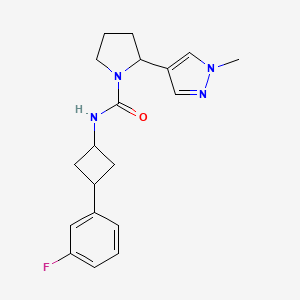 N-[3-(3-fluorophenyl)cyclobutyl]-2-(1-methylpyrazol-4-yl)pyrrolidine-1-carboxamide