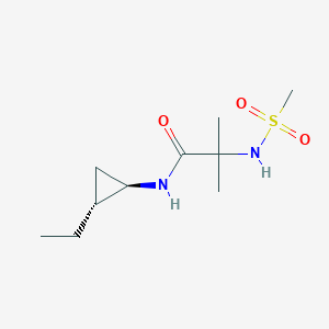 molecular formula C10H20N2O3S B7334664 N-[(1R,2R)-2-ethylcyclopropyl]-2-(methanesulfonamido)-2-methylpropanamide 