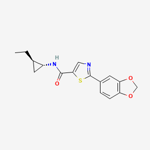 2-(1,3-benzodioxol-5-yl)-N-[(1R,2R)-2-ethylcyclopropyl]-1,3-thiazole-5-carboxamide