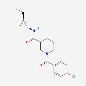 1-(4-chlorobenzoyl)-N-[(1R,2R)-2-ethylcyclopropyl]piperidine-3-carboxamide