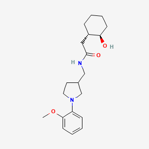 molecular formula C20H30N2O3 B7334698 2-[(1S,2R)-2-hydroxycyclohexyl]-N-[[1-(2-methoxyphenyl)pyrrolidin-3-yl]methyl]acetamide 