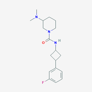 molecular formula C18H26FN3O B7334704 3-(dimethylamino)-N-[3-(3-fluorophenyl)cyclobutyl]piperidine-1-carboxamide 