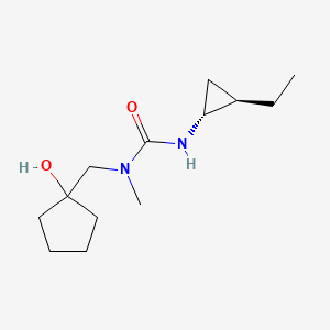 molecular formula C13H24N2O2 B7334711 3-[(1R,2R)-2-ethylcyclopropyl]-1-[(1-hydroxycyclopentyl)methyl]-1-methylurea 