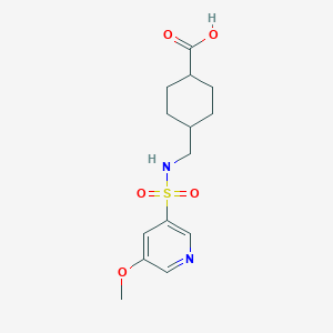 4-[[(5-Methoxypyridin-3-yl)sulfonylamino]methyl]cyclohexane-1-carboxylic acid