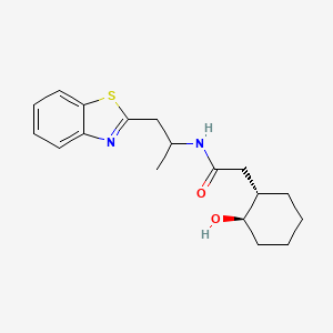 N-[1-(1,3-benzothiazol-2-yl)propan-2-yl]-2-[(1S,2R)-2-hydroxycyclohexyl]acetamide