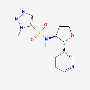 3-methyl-N-[(2R,3S)-2-pyridin-3-yloxolan-3-yl]triazole-4-sulfonamide