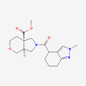 methyl (3aS,7aS)-2-(2-methyl-4,5,6,7-tetrahydroindazole-4-carbonyl)-1,3,3a,4,6,7-hexahydropyrano[3,4-c]pyrrole-7a-carboxylate