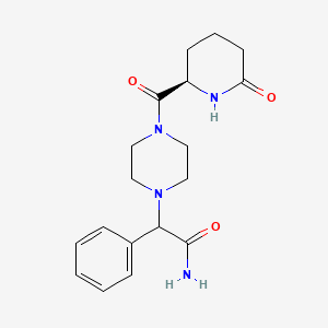 2-[4-[(2R)-6-oxopiperidine-2-carbonyl]piperazin-1-yl]-2-phenylacetamide