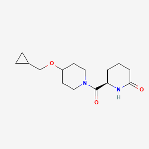 (6R)-6-[4-(cyclopropylmethoxy)piperidine-1-carbonyl]piperidin-2-one