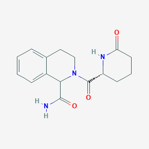 2-[(2R)-6-oxopiperidine-2-carbonyl]-3,4-dihydro-1H-isoquinoline-1-carboxamide