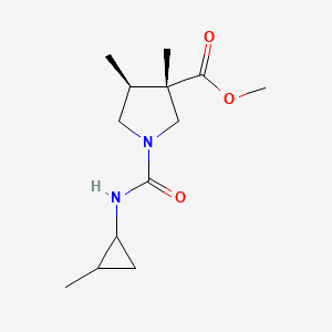 methyl (3S,4S)-3,4-dimethyl-1-[(2-methylcyclopropyl)carbamoyl]pyrrolidine-3-carboxylate