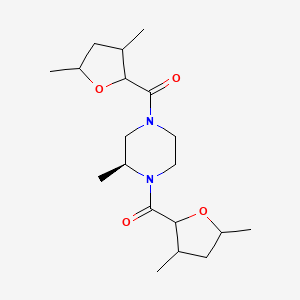 [(3S)-4-(3,5-dimethyloxolane-2-carbonyl)-3-methylpiperazin-1-yl]-(3,5-dimethyloxolan-2-yl)methanone