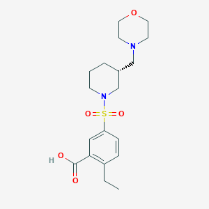 2-ethyl-5-[(3R)-3-(morpholin-4-ylmethyl)piperidin-1-yl]sulfonylbenzoic acid