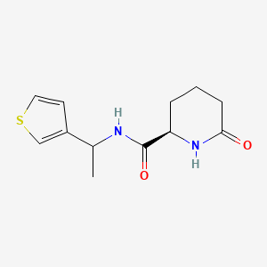 (2R)-6-oxo-N-(1-thiophen-3-ylethyl)piperidine-2-carboxamide