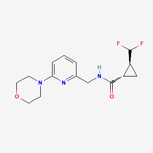 (1S,2S)-2-(difluoromethyl)-N-[(6-morpholin-4-ylpyridin-2-yl)methyl]cyclopropane-1-carboxamide