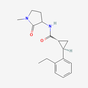 (1R,2R)-2-(2-ethylphenyl)-N-(1-methyl-2-oxopyrrolidin-3-yl)cyclopropane-1-carboxamide