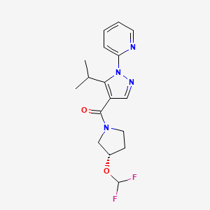 [(3S)-3-(difluoromethoxy)pyrrolidin-1-yl]-(5-propan-2-yl-1-pyridin-2-ylpyrazol-4-yl)methanone