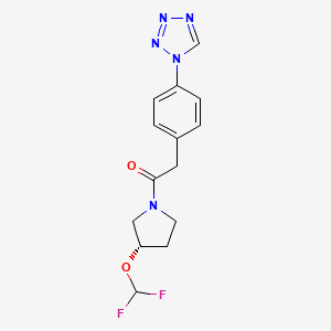 1-[(3S)-3-(difluoromethoxy)pyrrolidin-1-yl]-2-[4-(tetrazol-1-yl)phenyl]ethanone