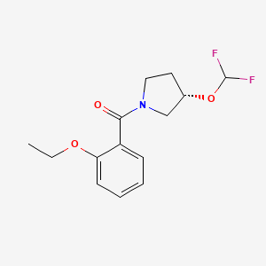 [(3S)-3-(difluoromethoxy)pyrrolidin-1-yl]-(2-ethoxyphenyl)methanone