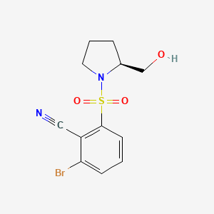 2-bromo-6-[(2S)-2-(hydroxymethyl)pyrrolidin-1-yl]sulfonylbenzonitrile