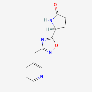 (5R)-5-[3-(pyridin-3-ylmethyl)-1,2,4-oxadiazol-5-yl]pyrrolidin-2-one