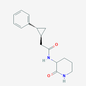 molecular formula C16H20N2O2 B7335072 N-(2-oxopiperidin-3-yl)-2-[(1S,2R)-2-phenylcyclopropyl]acetamide 