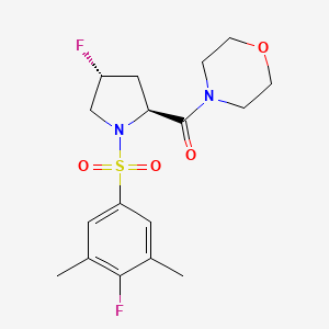 [(2S,4R)-4-fluoro-1-(4-fluoro-3,5-dimethylphenyl)sulfonylpyrrolidin-2-yl]-morpholin-4-ylmethanone