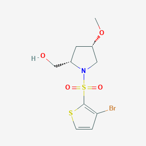 [(2S,4S)-1-(3-bromothiophen-2-yl)sulfonyl-4-methoxypyrrolidin-2-yl]methanol