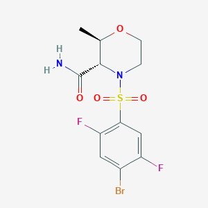 (2R,3S)-4-(4-bromo-2,5-difluorophenyl)sulfonyl-2-methylmorpholine-3-carboxamide