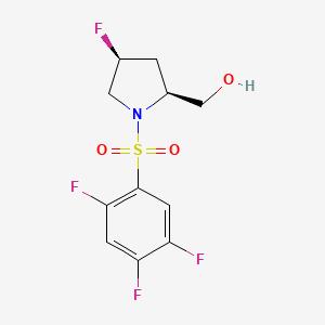 molecular formula C11H11F4NO3S B7335165 [(2S,4S)-4-fluoro-1-(2,4,5-trifluorophenyl)sulfonylpyrrolidin-2-yl]methanol 