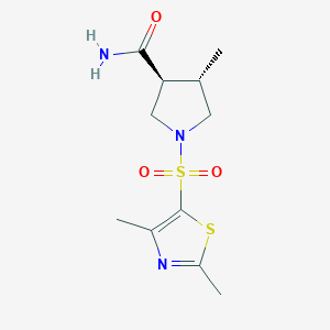 (3S,4S)-1-[(2,4-dimethyl-1,3-thiazol-5-yl)sulfonyl]-4-methylpyrrolidine-3-carboxamide