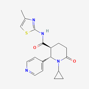 (2S,3S)-1-cyclopropyl-N-(4-methyl-1,3-thiazol-2-yl)-6-oxo-2-pyridin-4-ylpiperidine-3-carboxamide