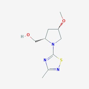 [(2S,4S)-4-methoxy-1-(3-methyl-1,2,4-thiadiazol-5-yl)pyrrolidin-2-yl]methanol