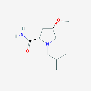 (2S,4S)-4-methoxy-1-(2-methylpropyl)pyrrolidine-2-carboxamide