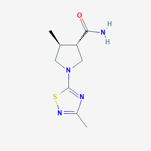 (3S,4S)-4-methyl-1-(3-methyl-1,2,4-thiadiazol-5-yl)pyrrolidine-3-carboxamide