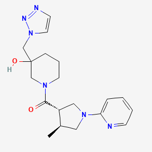 [3-hydroxy-3-(triazol-1-ylmethyl)piperidin-1-yl]-[(3S,4S)-4-methyl-1-pyridin-2-ylpyrrolidin-3-yl]methanone