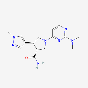 (3R,4S)-1-[2-(dimethylamino)pyrimidin-4-yl]-4-(1-methylpyrazol-4-yl)pyrrolidine-3-carboxamide