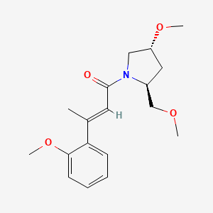 molecular formula C18H25NO4 B7335294 (E)-1-[(2S,4R)-4-methoxy-2-(methoxymethyl)pyrrolidin-1-yl]-3-(2-methoxyphenyl)but-2-en-1-one 