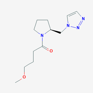 molecular formula C12H20N4O2 B7335305 4-methoxy-1-[(2S)-2-(triazol-1-ylmethyl)pyrrolidin-1-yl]butan-1-one 